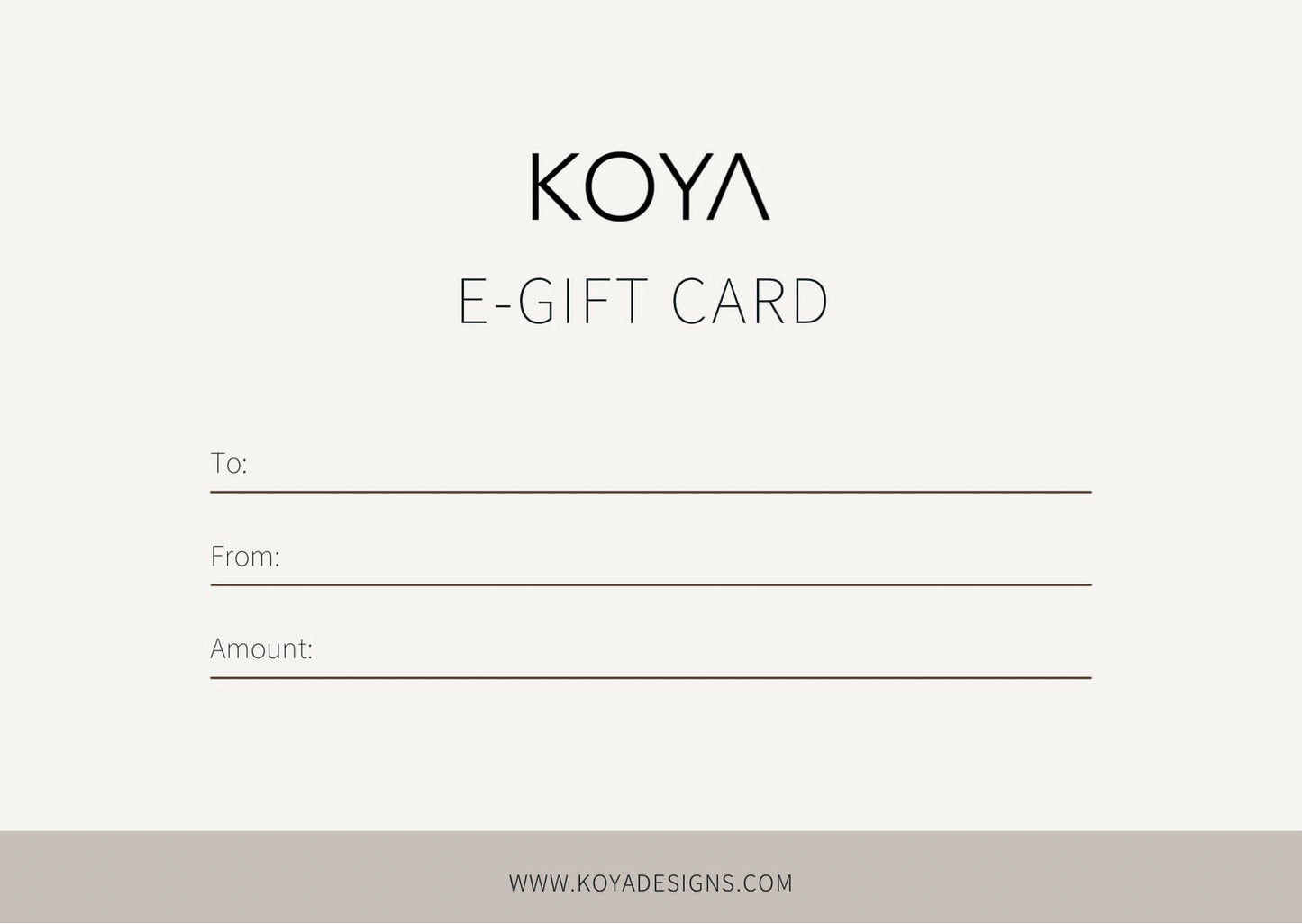 KOYA Designs Gift Card